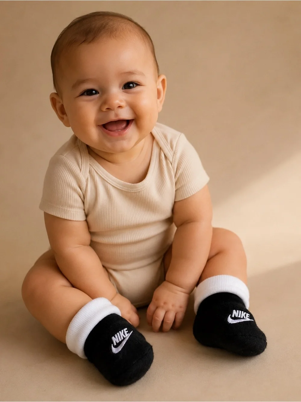 Nike Baby Black & White Sock Booties